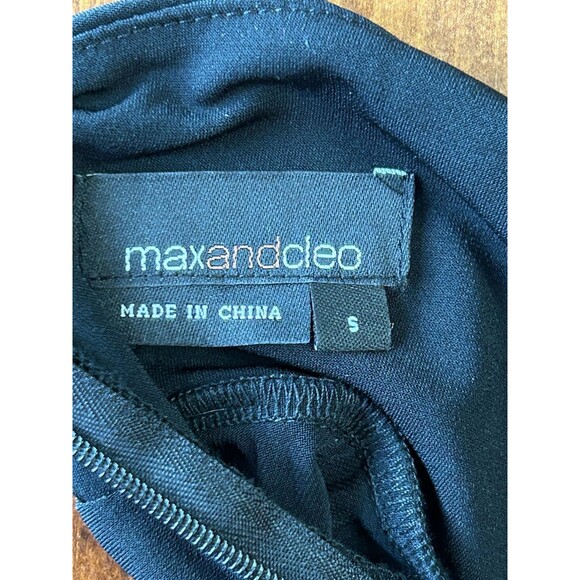 Max And Cleo Black Halter Dress Pleated Bottom Sz S - Picture 6 of 7